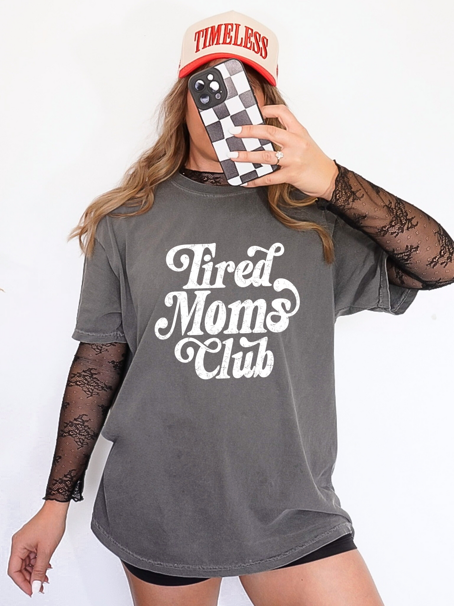 Tired Moms Club Distressed - Comfort Colors Tee