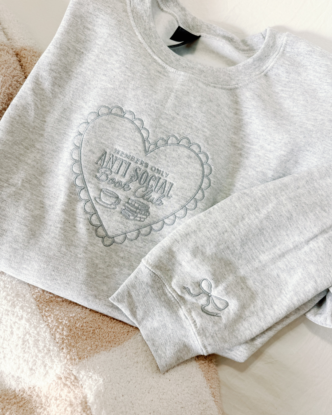 FF x Reading Through Realms - Anti-Social Book Club Sweatshirt - (Monochrome Grey)