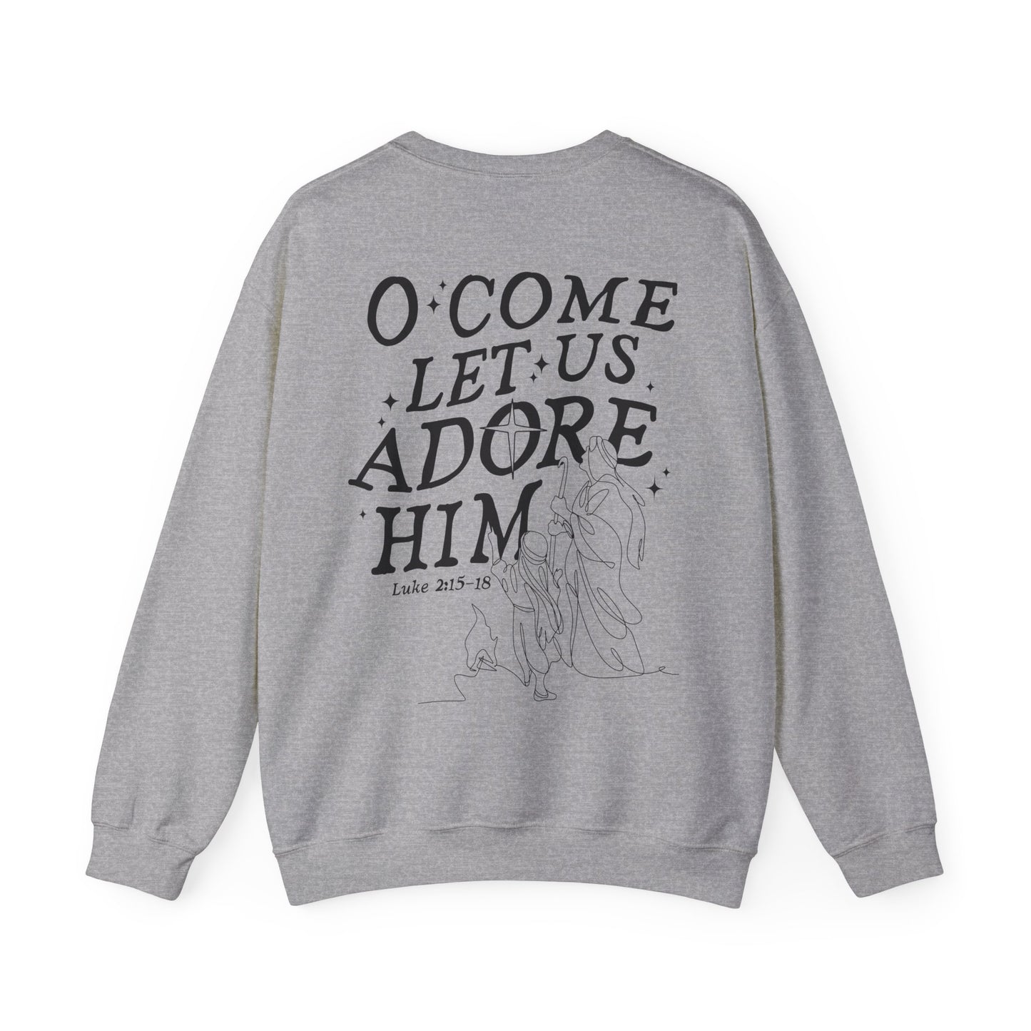 Adore Him - Christian Christmas Sweatshirt