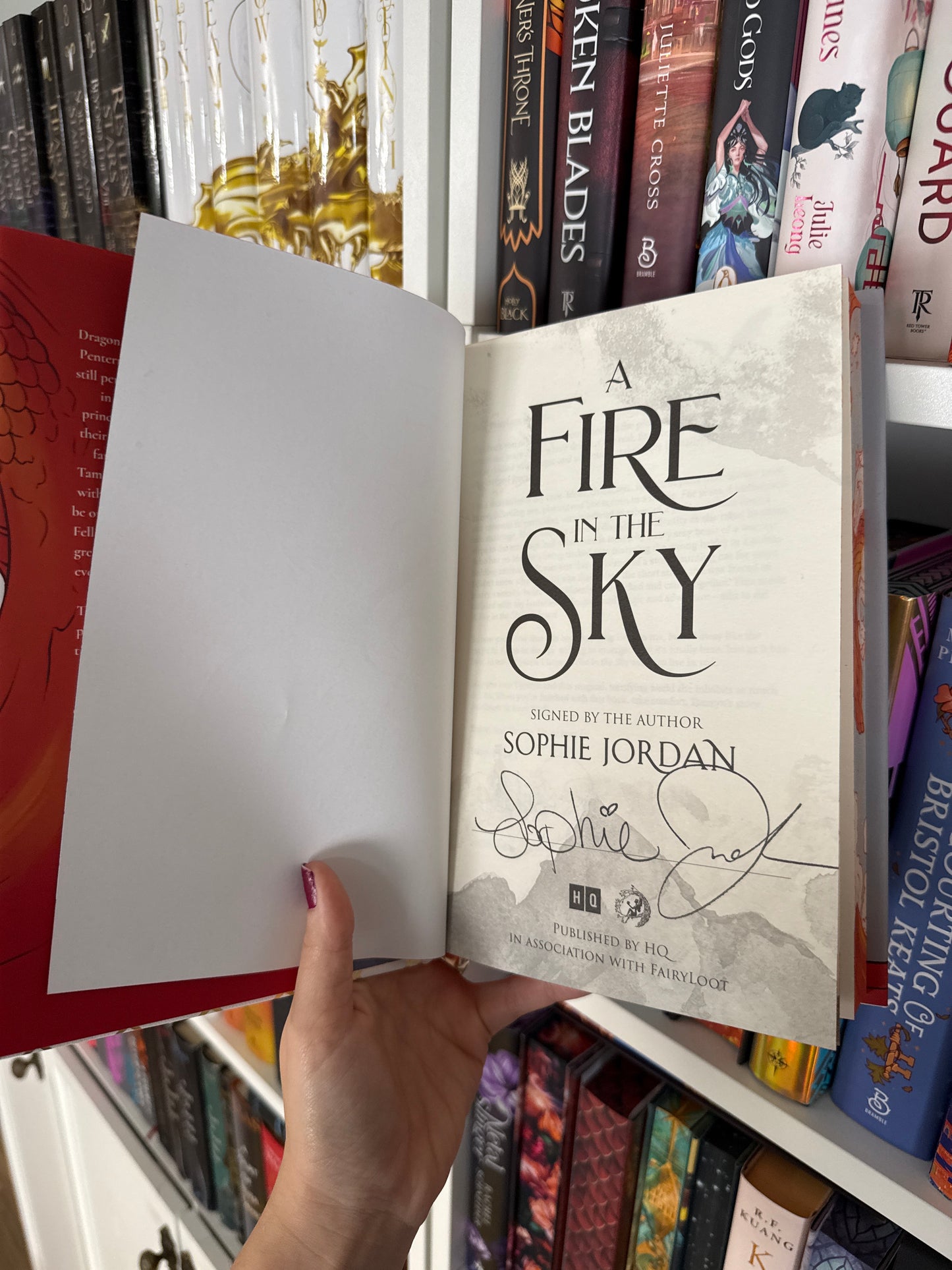 A Fire in the Sky – Sophie Jordan (Fairyloot) (SIGNED)(Hardback)