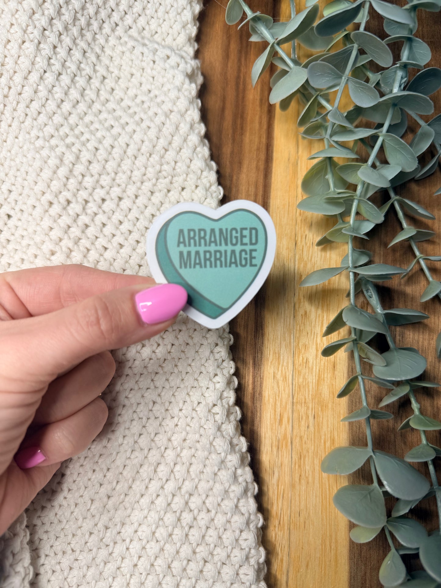 Arranged Marriage Candy Heart - Sticker