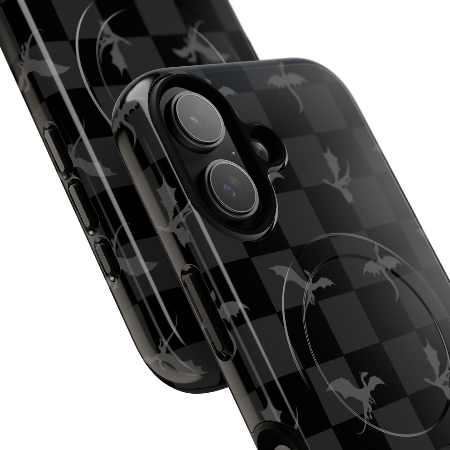 Dragon Check Phone Case — Grey