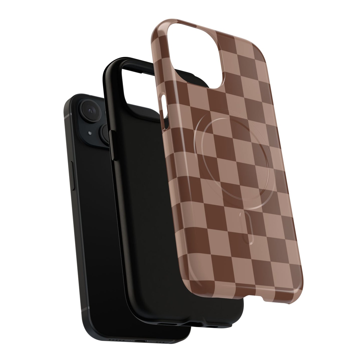 Cocoa Checkered Phone Case