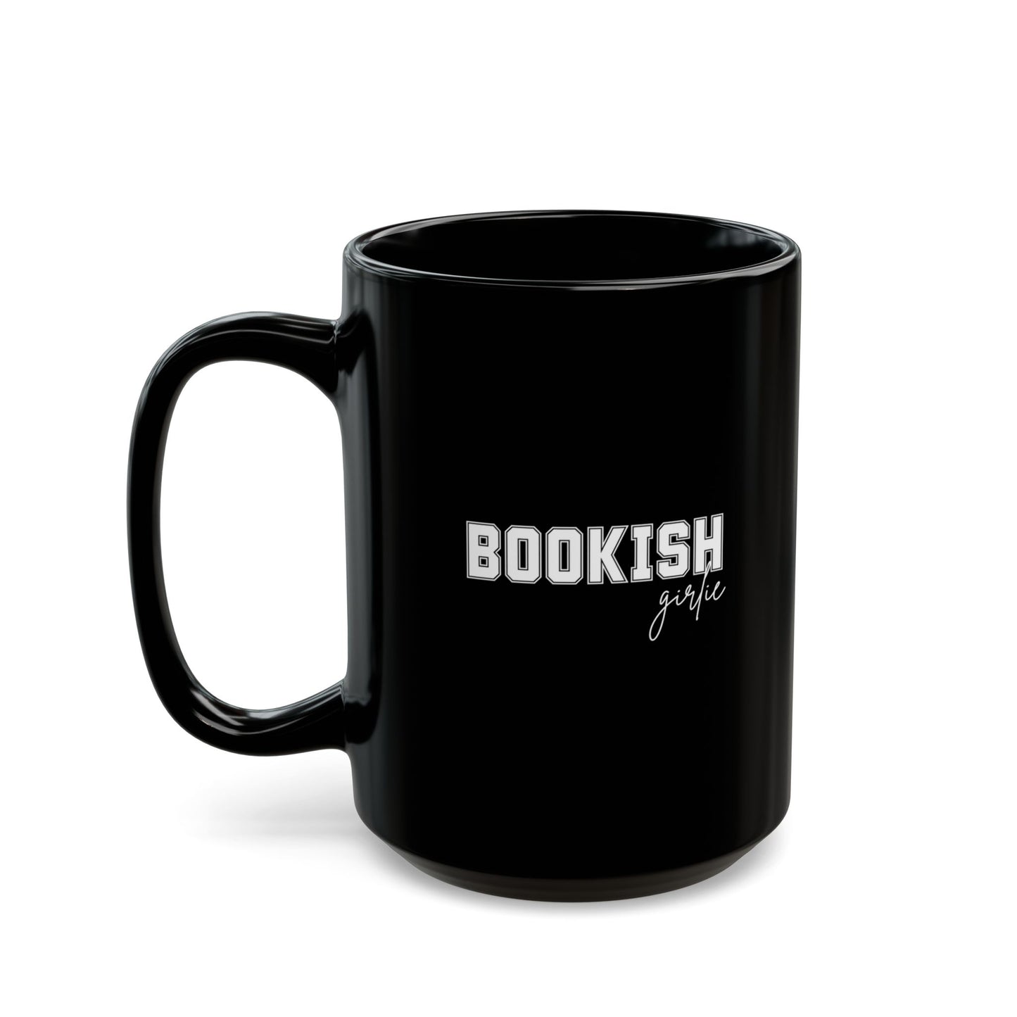 Bookish Girlie Black Coffee Cup - Perfect Gift for Readers, Coffee Lovers, Book Enthusiasts, Reading Nook Decor, Thoughtful Gift Idea