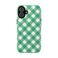 Green Gingham iPhone Case