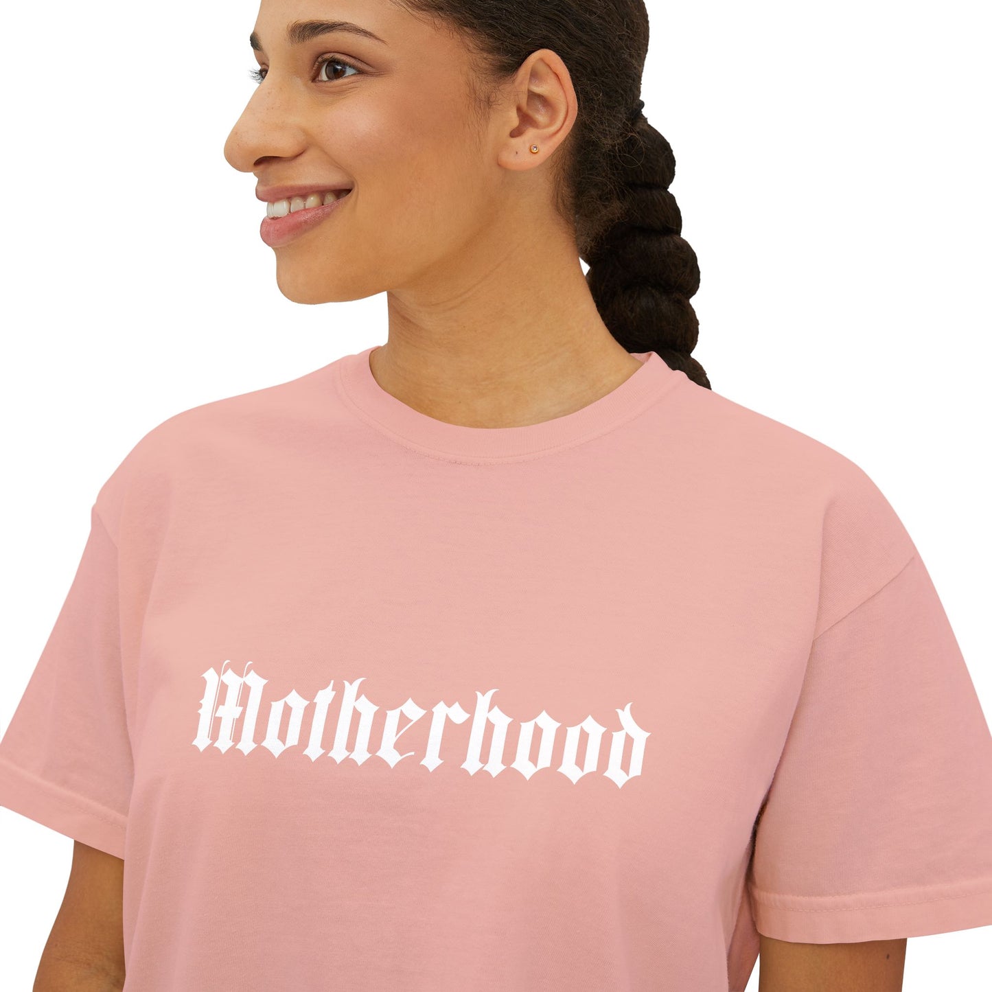 Motherhood (Gothic Font) - Crop Tee