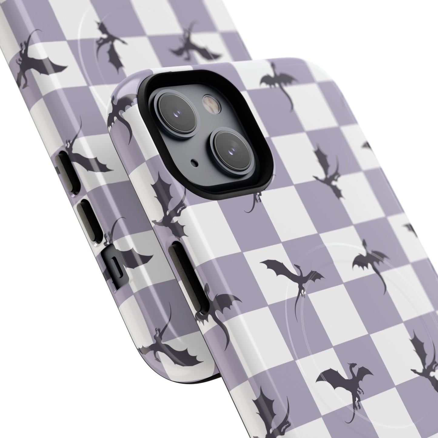 Dragon Check Phone Case — Lavender