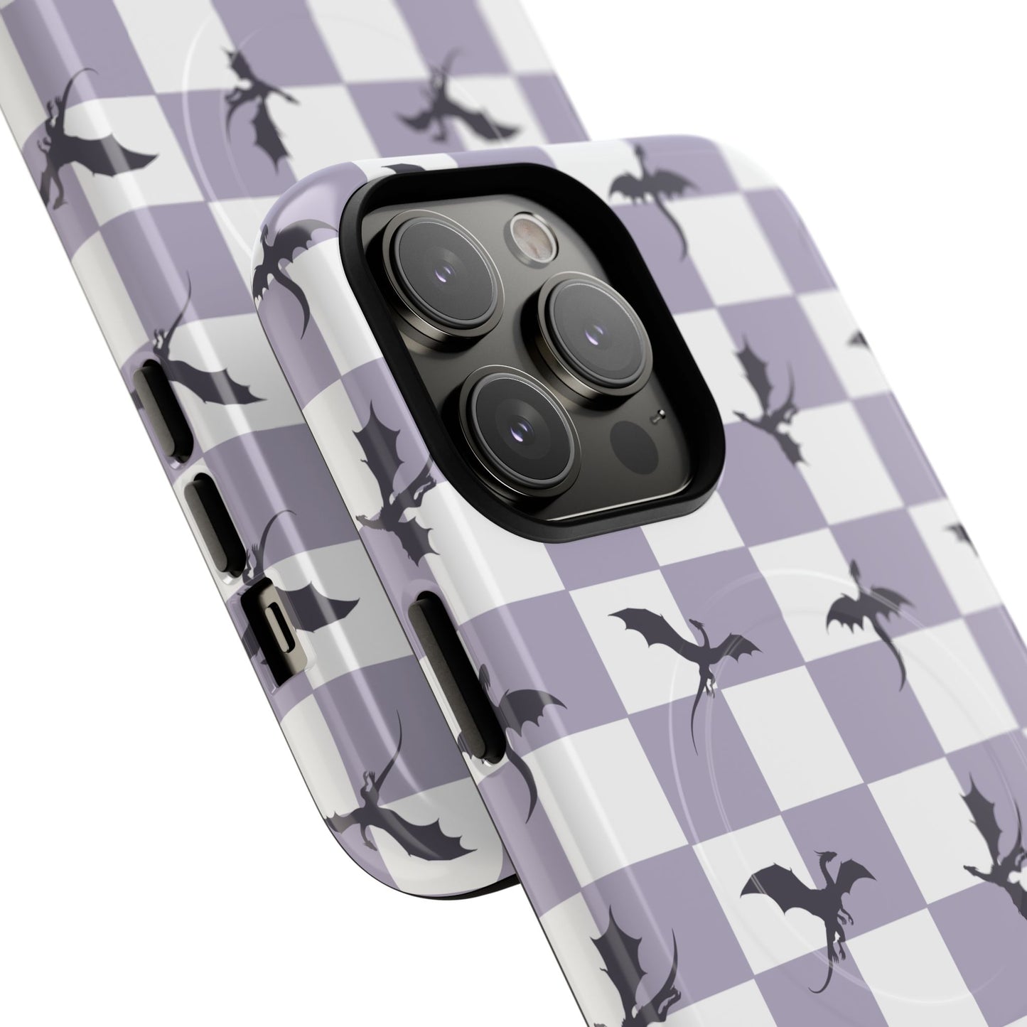 Dragon Check Phone Case — Lavender
