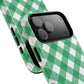 Green Gingham iPhone Case