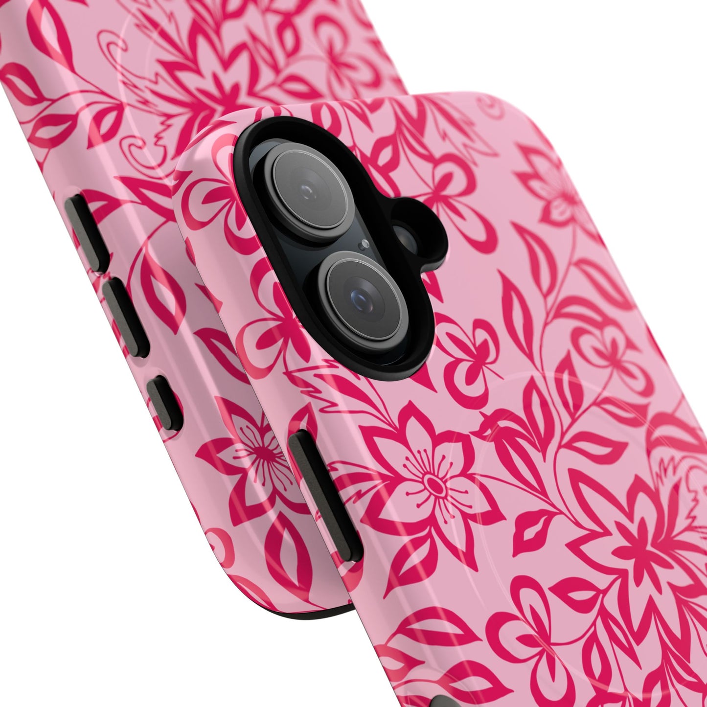 Hot Pink Floral iPhone Case