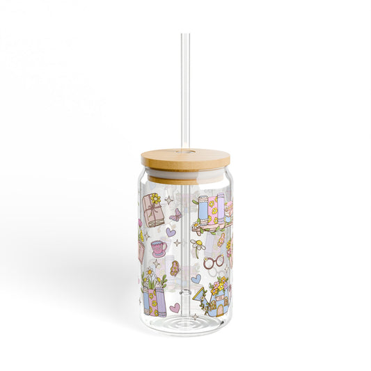 Spring Bookish - Glass Cup