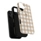 Beige Gingham Cross - Phone Case