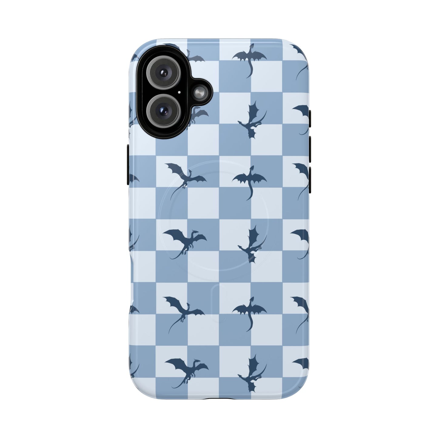 Dragon Check Phone Case — Blue