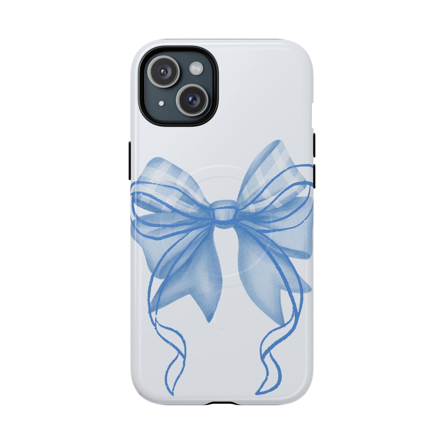 Coquette Blue Bow iPhone Case