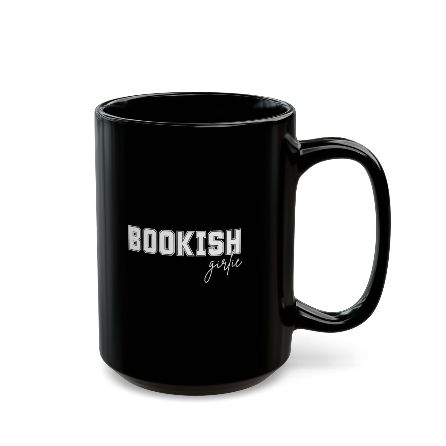 Bookish Girlie Black Coffee Cup - Perfect Gift for Readers, Coffee Lovers, Book Enthusiasts, Reading Nook Decor, Thoughtful Gift Idea