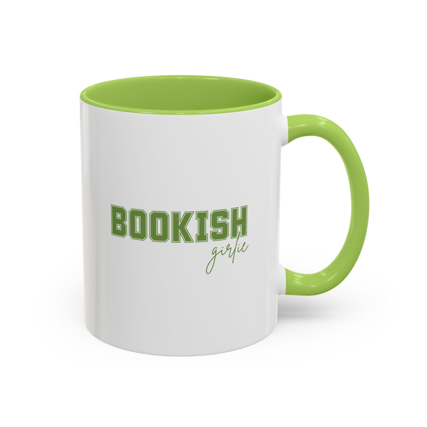 Bookish Girlie Green Coffee, Accent Mugs for Readers, Perfect Gift for Book Lovers, Cozy Home Decor, Literary Gift Idea