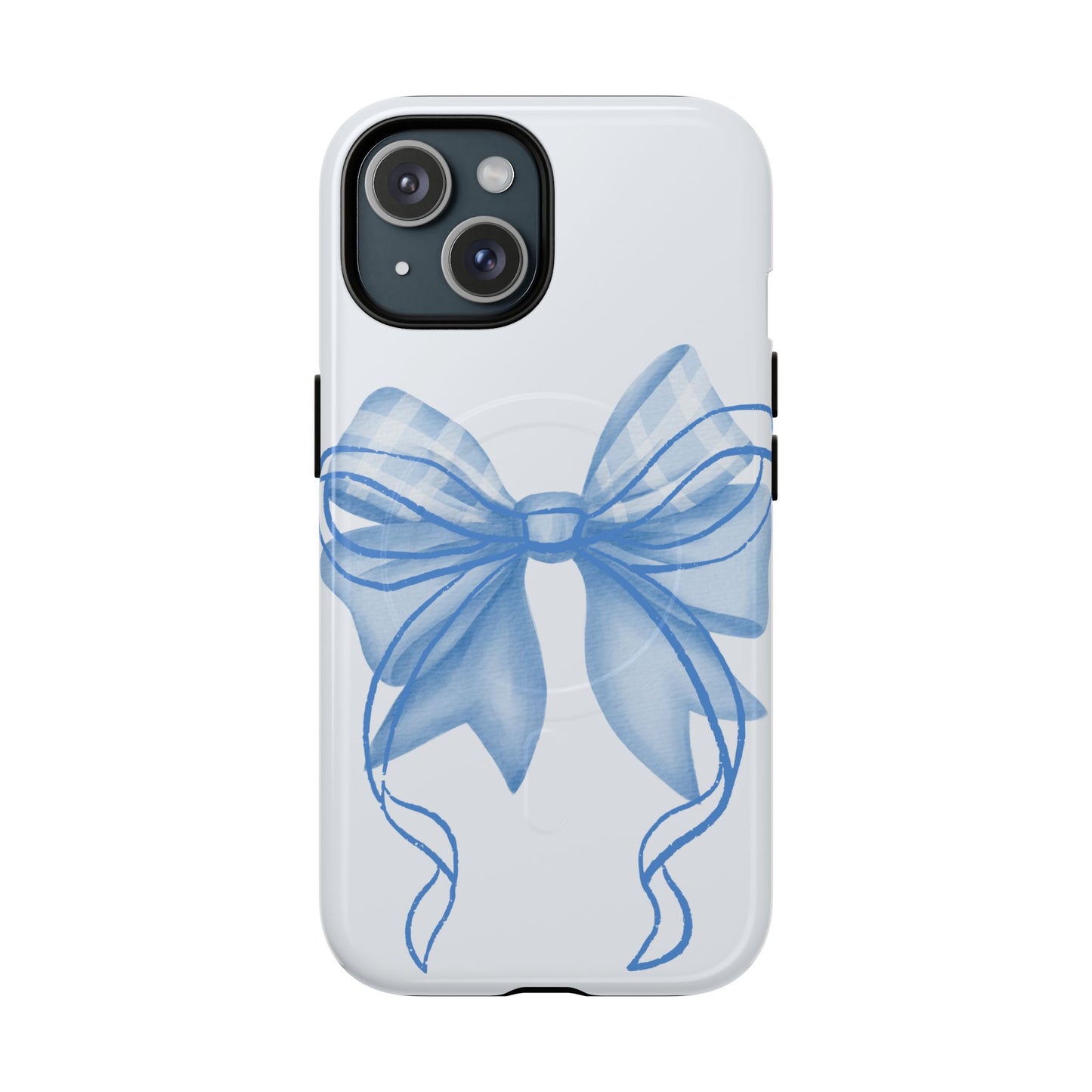 Coquette Blue Bow iPhone Case