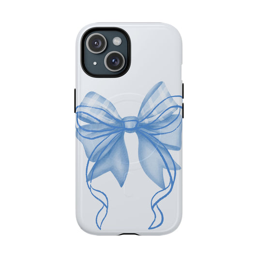 Coquette Blue Bow iPhone Case