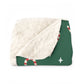 Green Candy Cane Sherpa Blanket