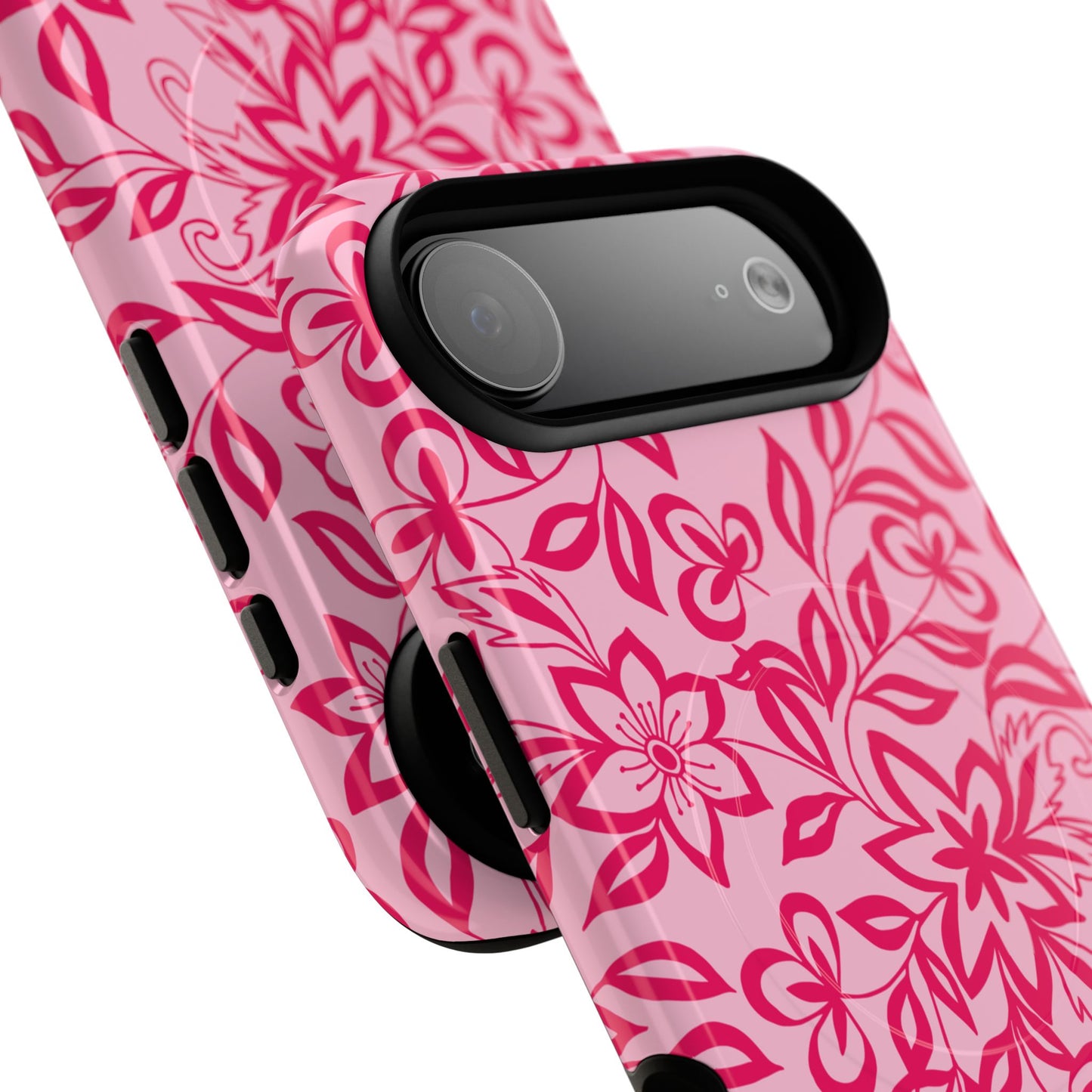 Hot Pink Floral iPhone Case