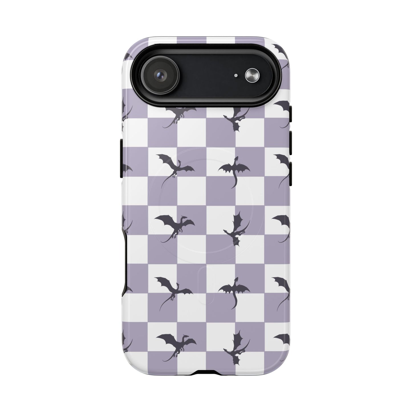 Dragon Check Phone Case — Lavender