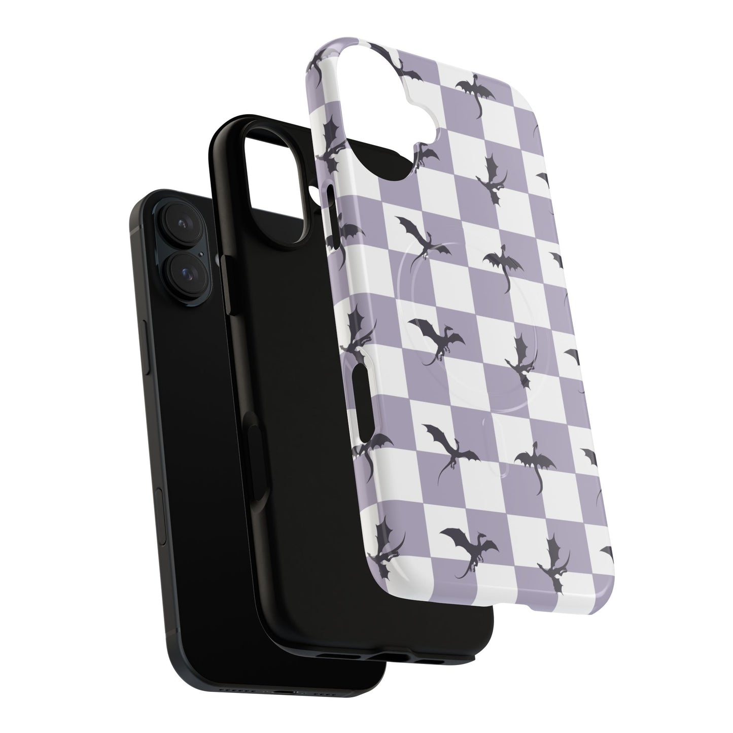 Dragon Check Phone Case — Lavender