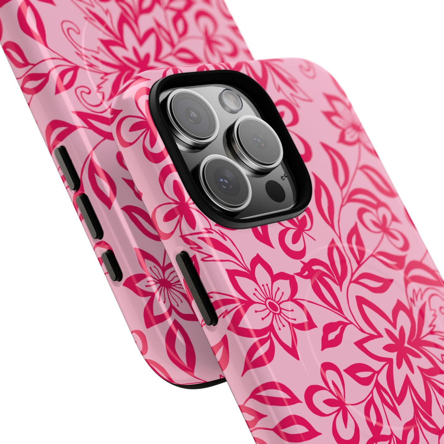 Hot Pink Floral iPhone Case