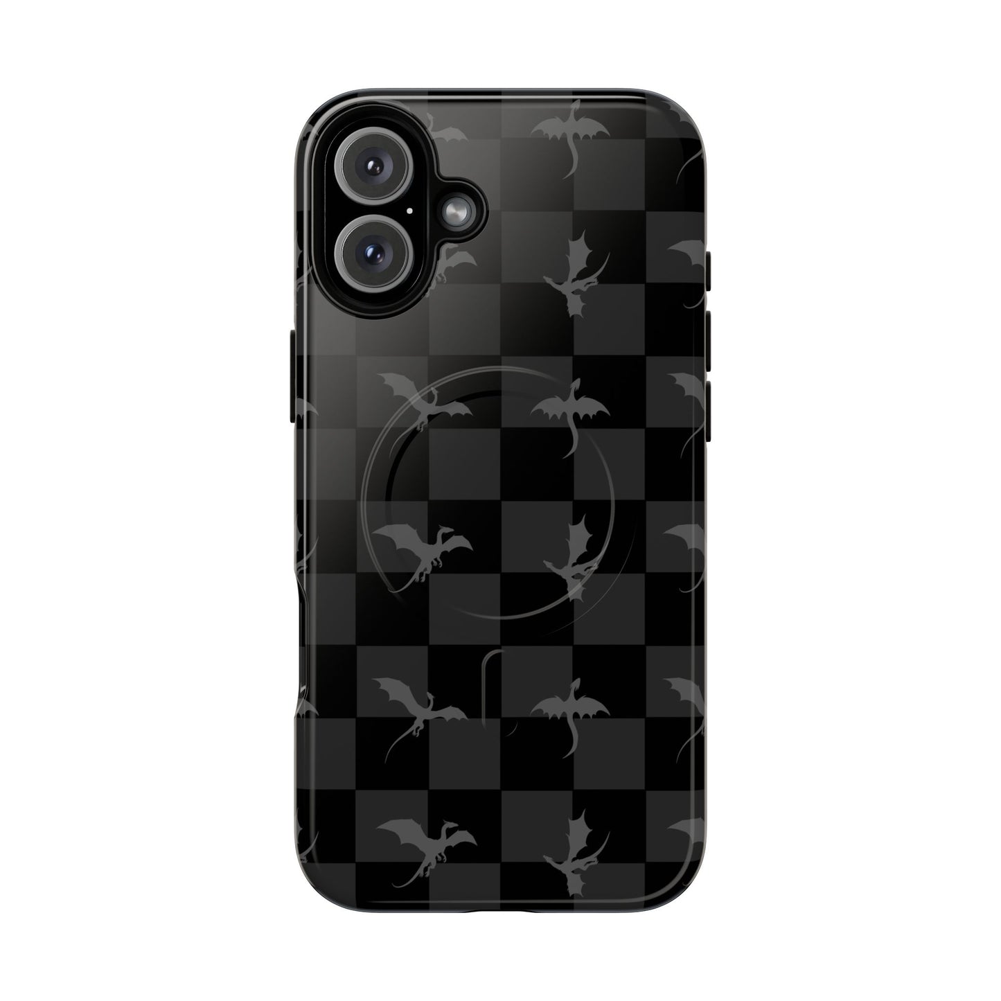 Dragon Check Phone Case — Grey