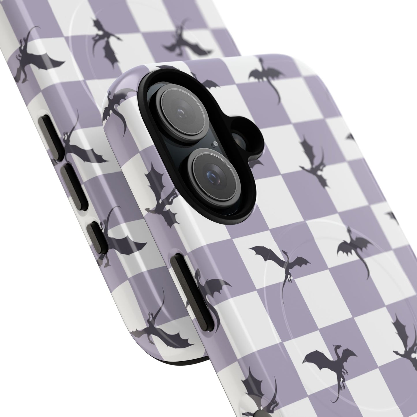 Dragon Check Phone Case — Lavender
