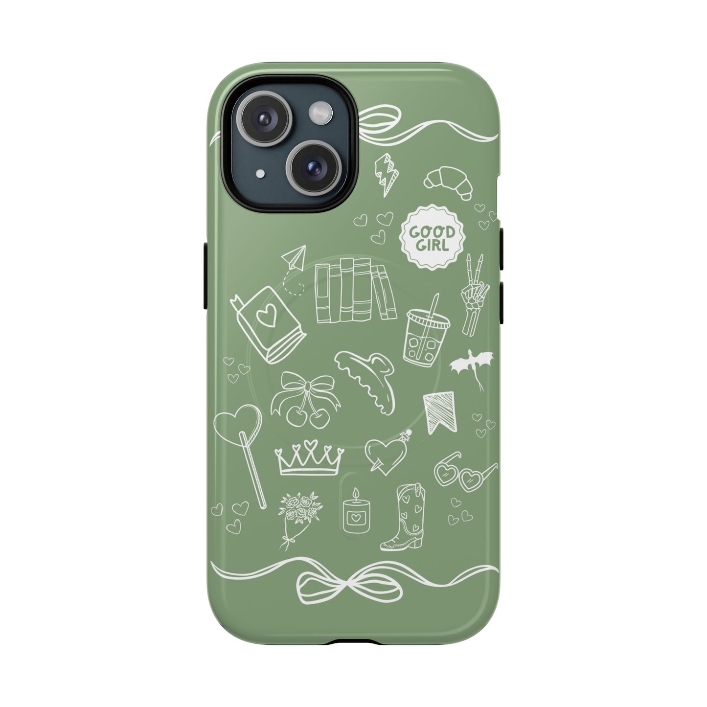 Sage Green Bookish iPhone Case