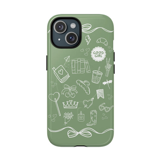 Sage Green Bookish iPhone Case