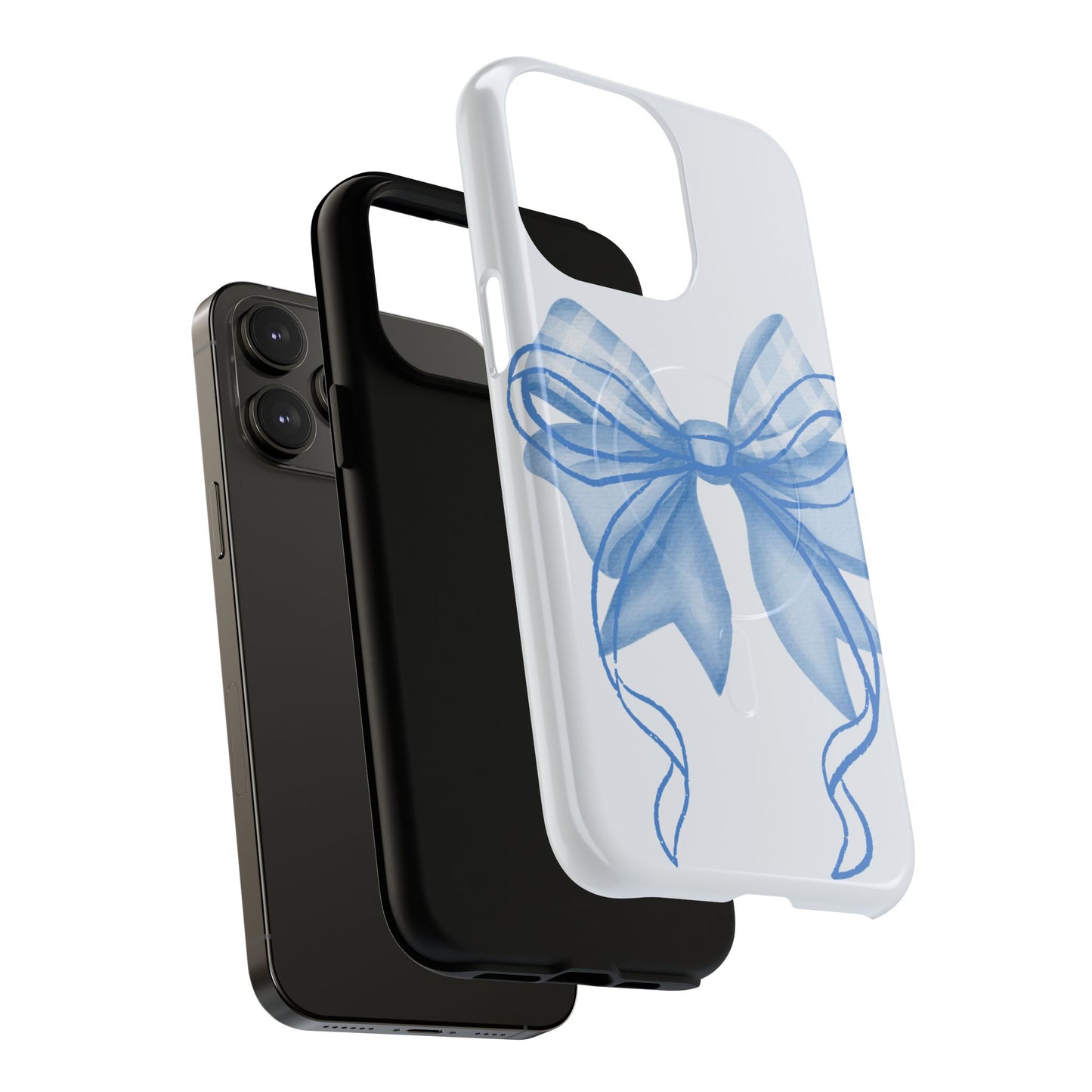 Coquette Blue Bow iPhone Case