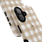 Beige Gingham Cross - Phone Case