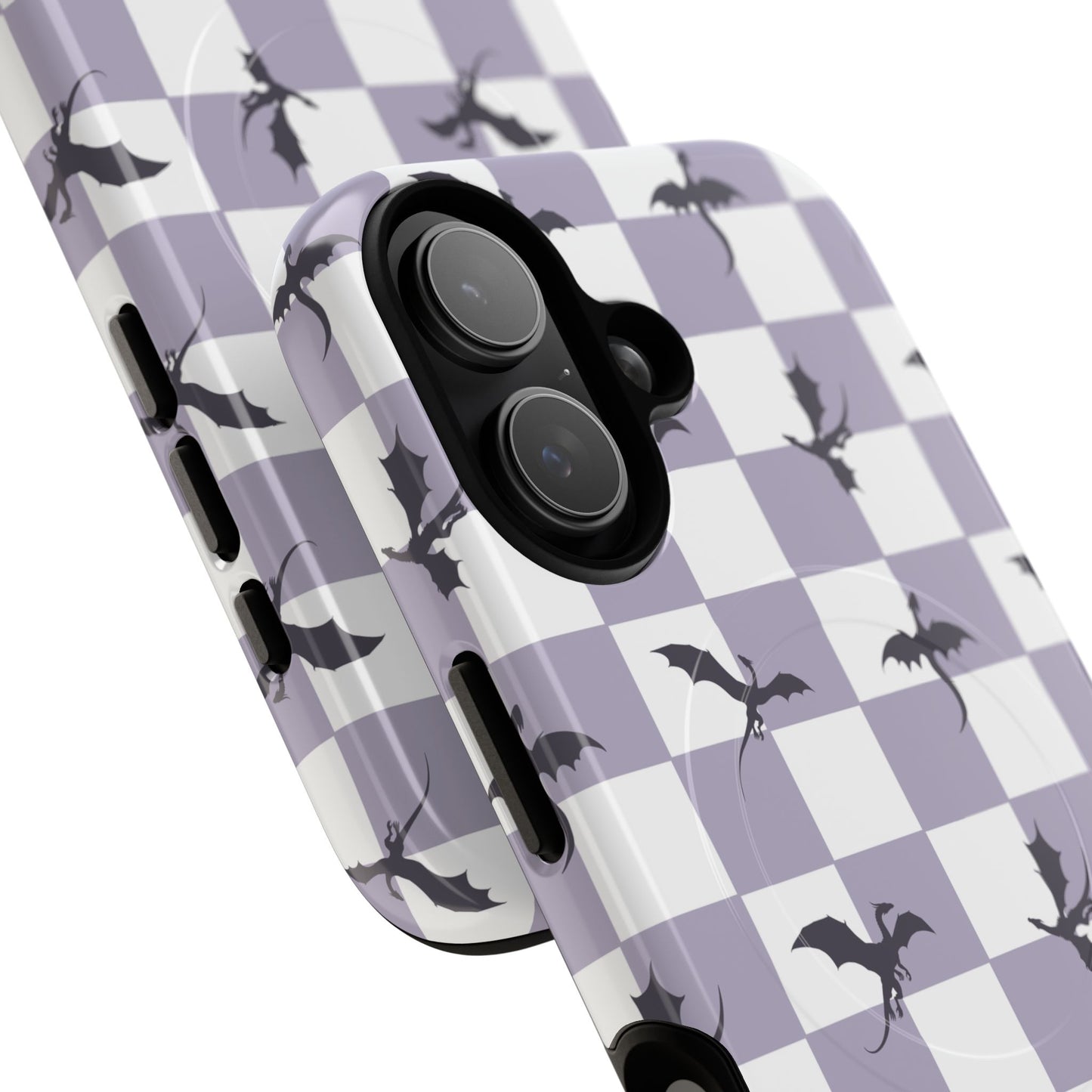Dragon Check Phone Case — Lavender