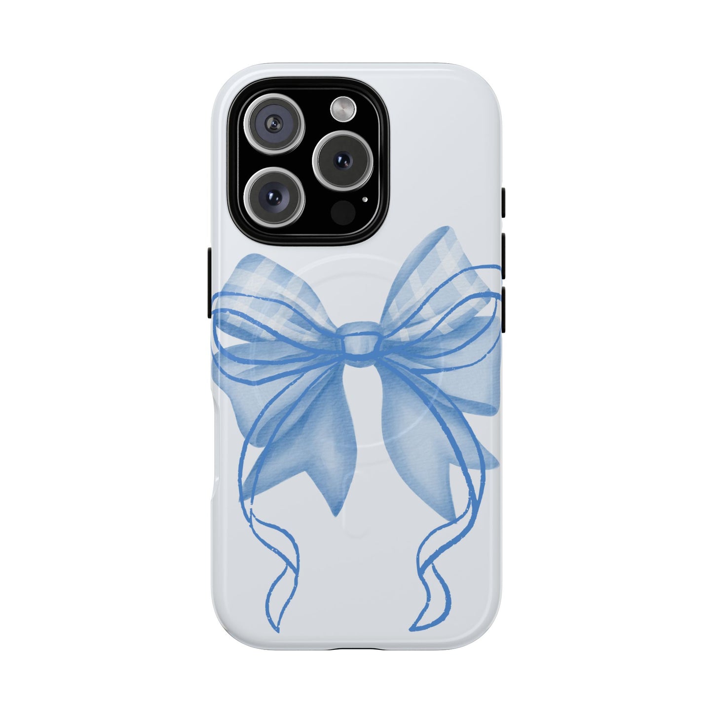 Coquette Blue Bow iPhone Case