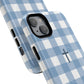 Blue Gingham Cross - Phone Case