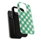 Green Gingham iPhone Case