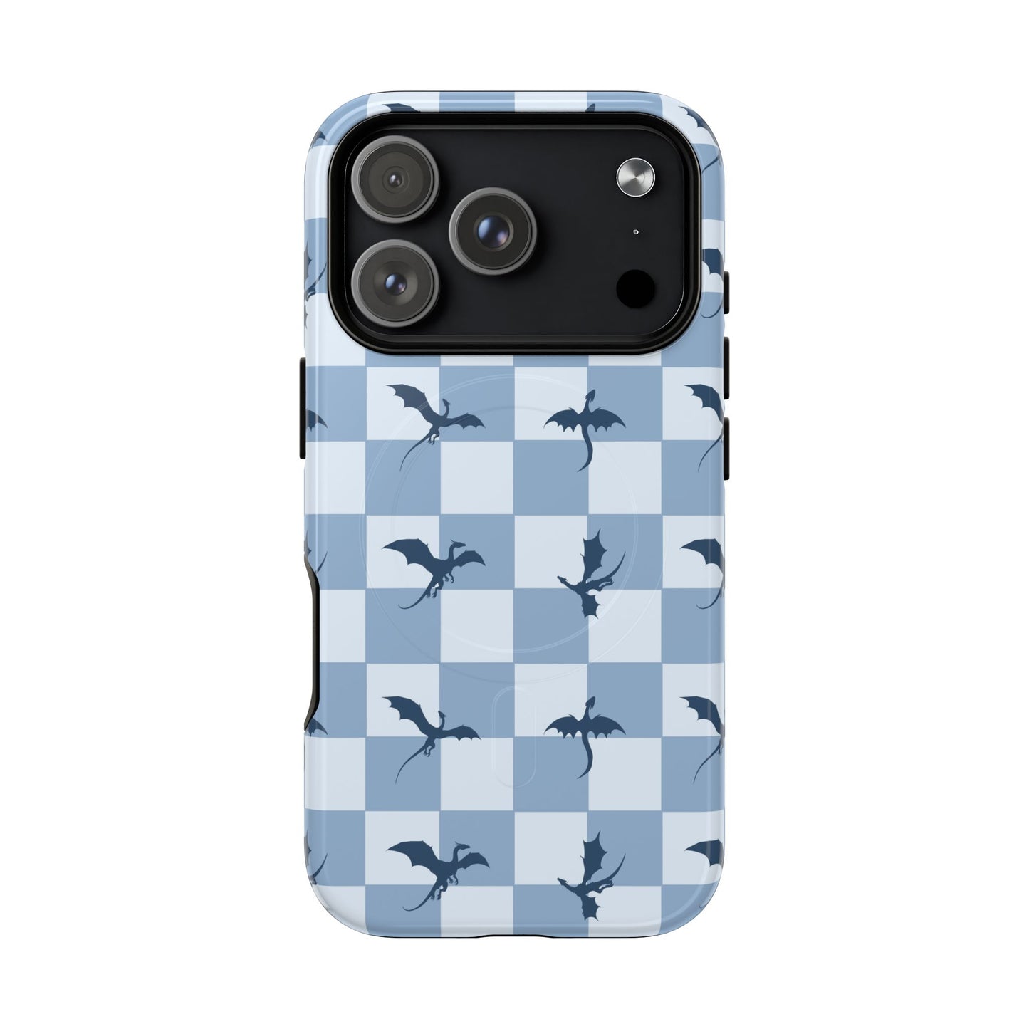 Dragon Check Phone Case — Blue