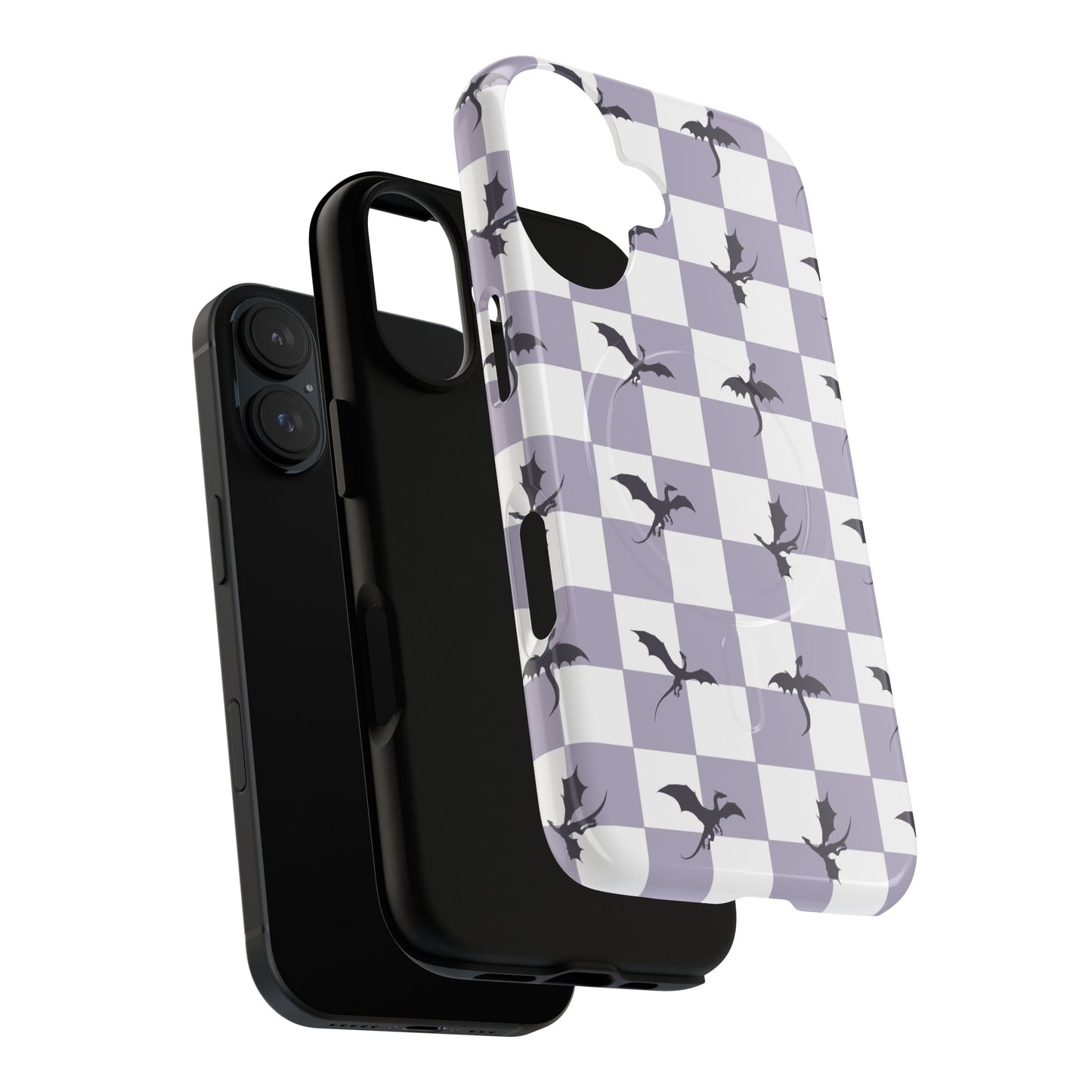 Dragon Check Phone Case — Lavender