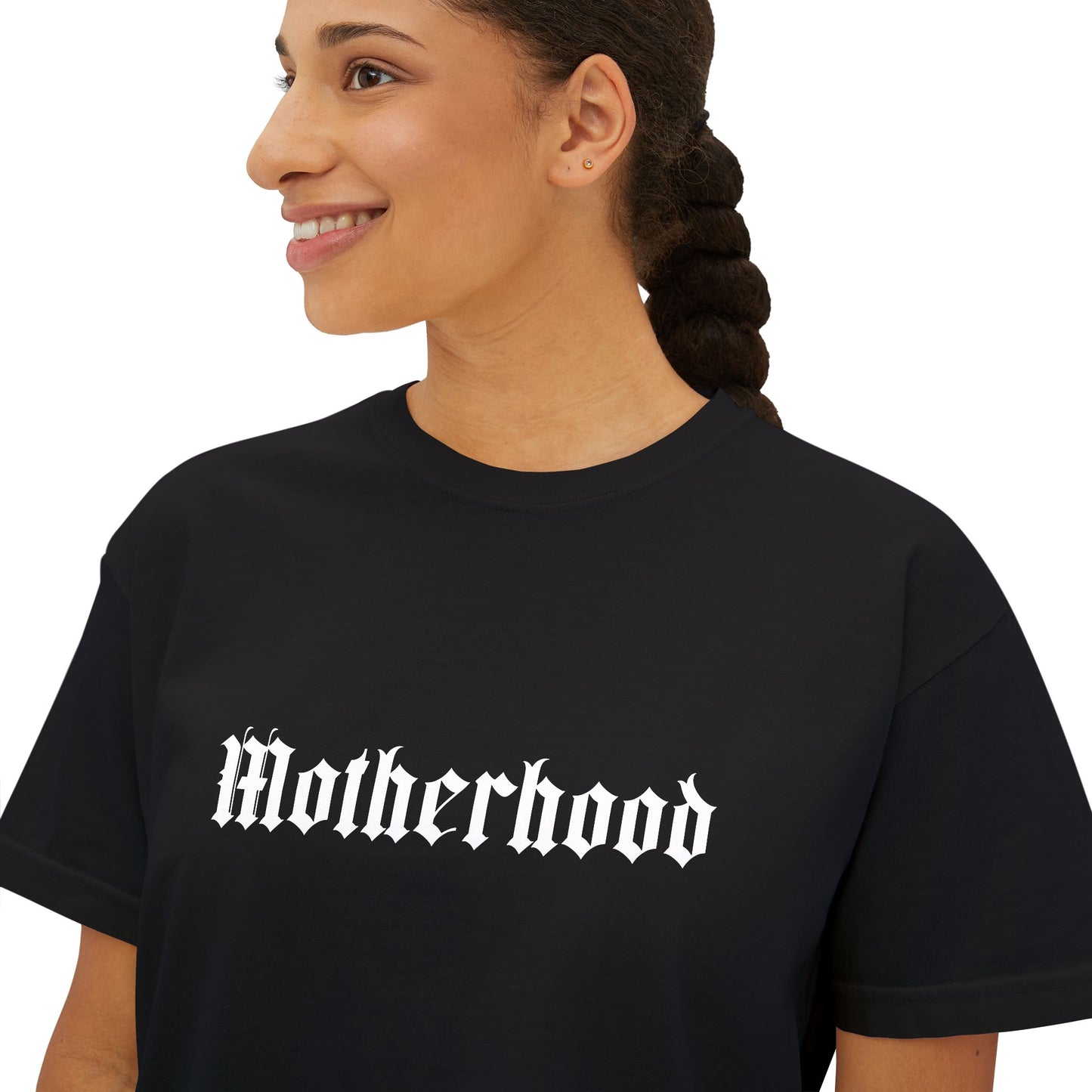 Motherhood (Gothic Font) - Crop Tee