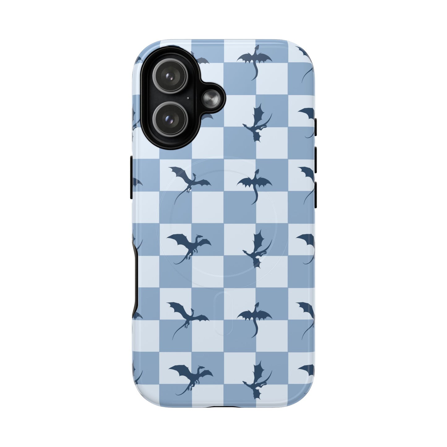 Dragon Check Phone Case — Blue