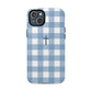Blue Gingham Cross - Phone Case