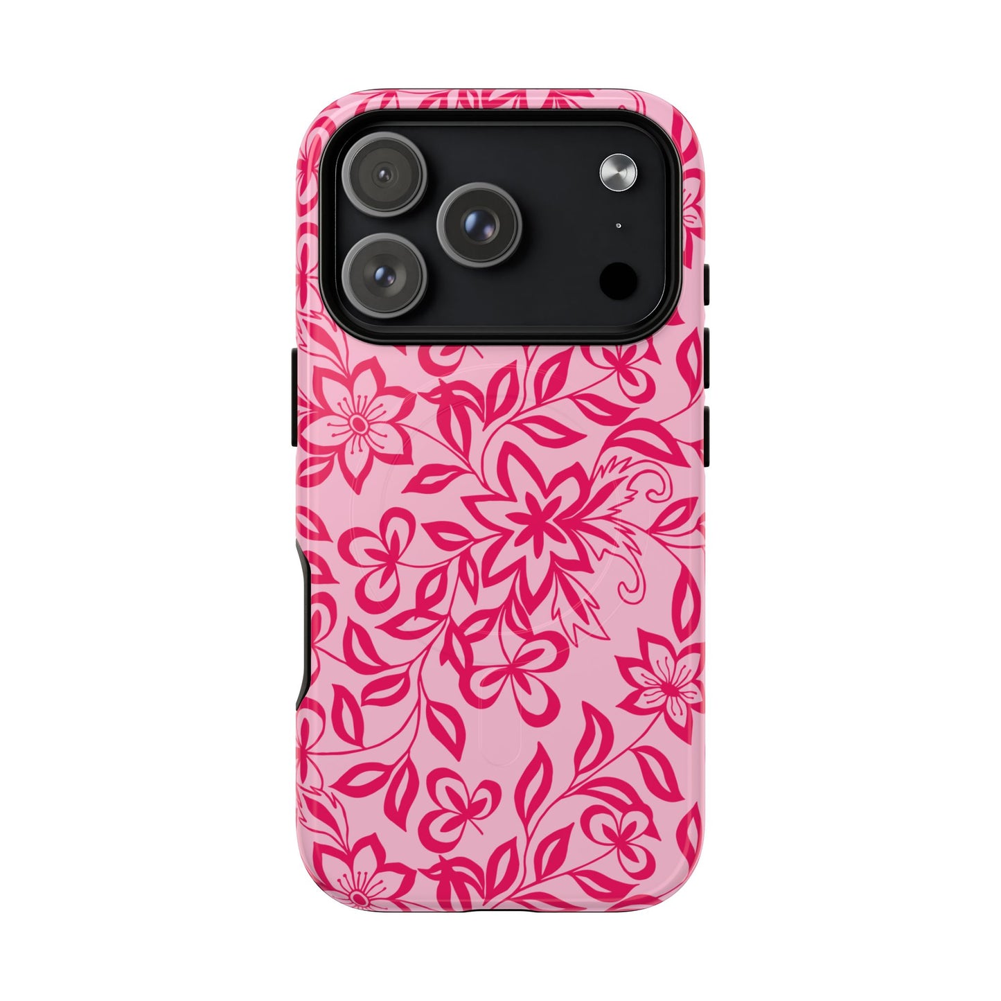 Hot Pink Floral iPhone Case