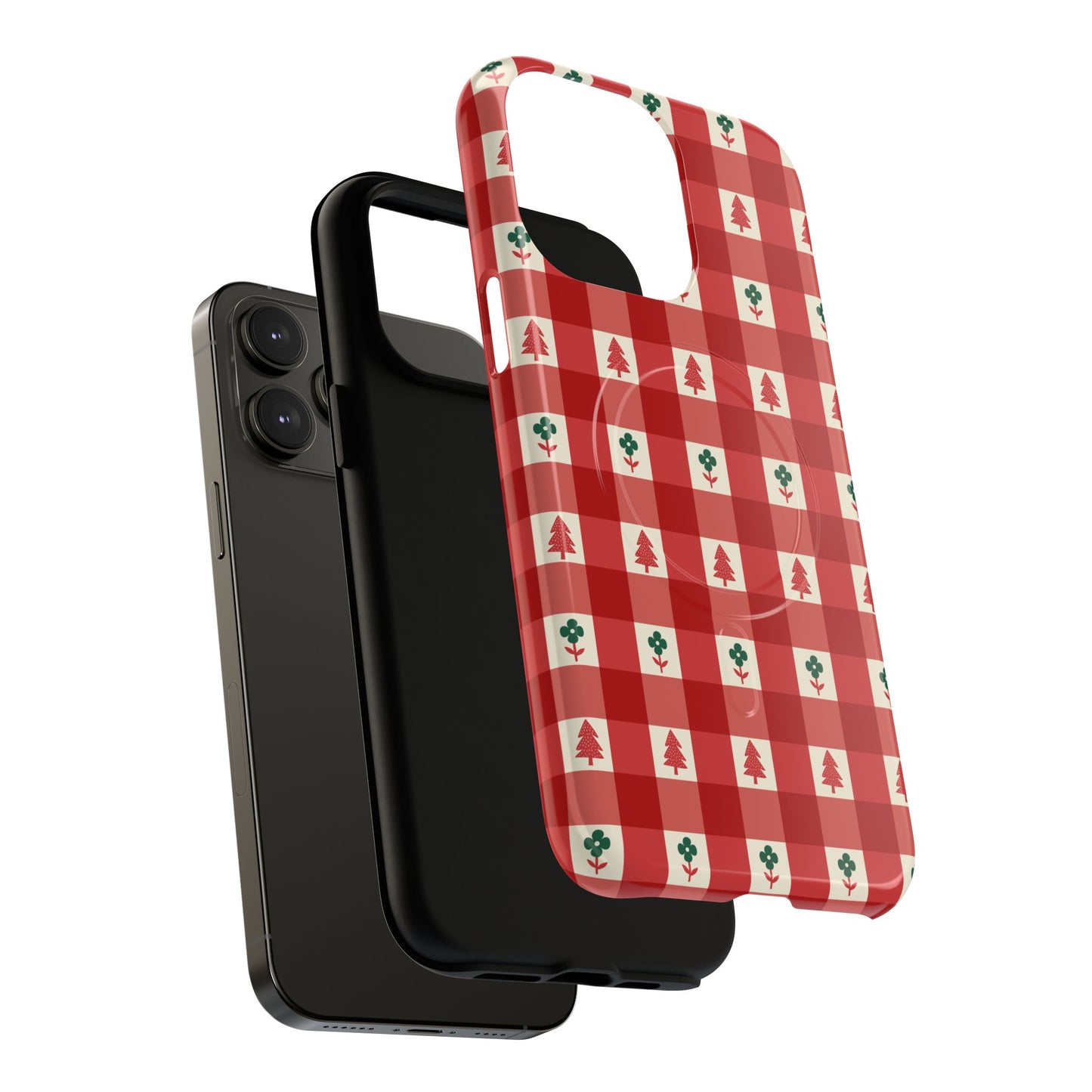 Red Gingham Holiday - Phone Case