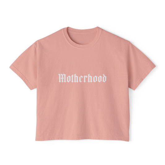 Motherhood (Gothic Font) - Crop Tee