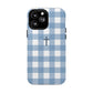 Blue Gingham Cross - Phone Case
