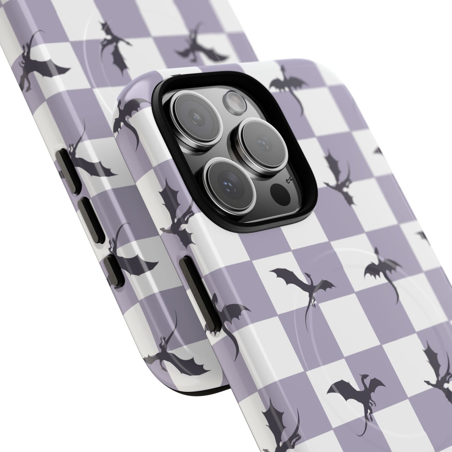 Dragon Check Phone Case — Lavender