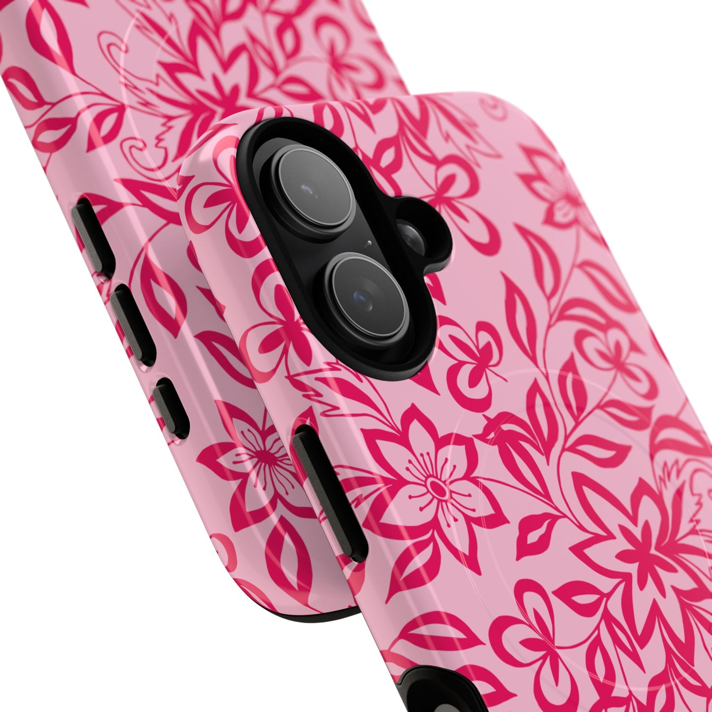 Hot Pink Floral iPhone Case