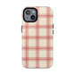 Red and White Plaid - Phone Case