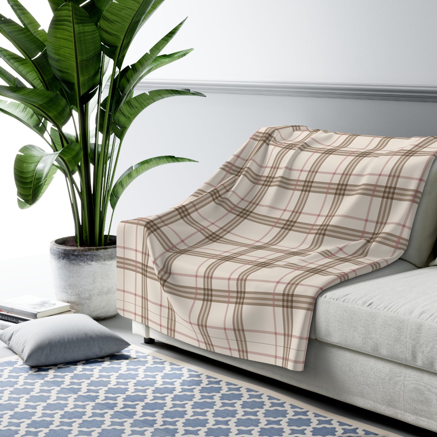 FF x Reading Through Realms - Plaid Sherpa Blanket